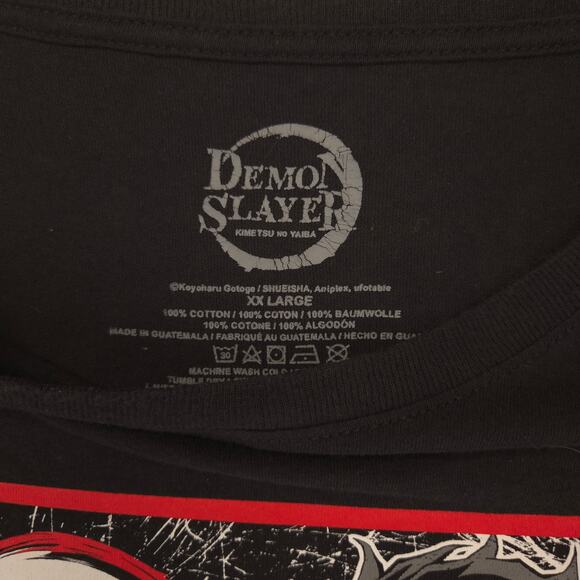 Demon Slayer Anime Short Sleeve Crew Neck Graphic T-Shirt Mens Size 2XL Black - Picture 3 of 9